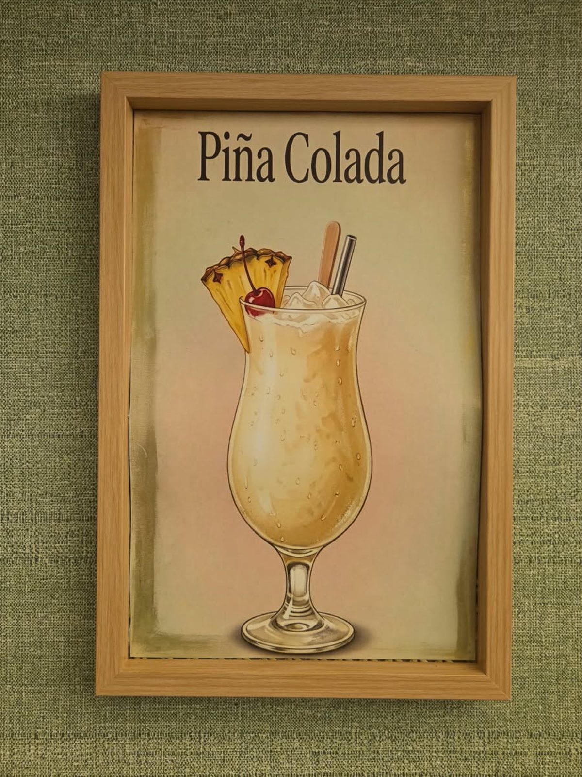 Quadro da Piña Colada na parede do Forneatto